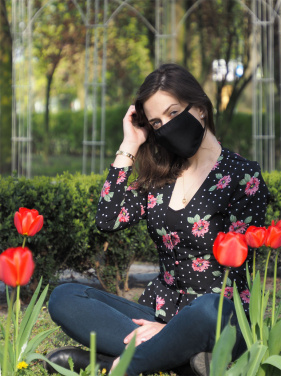 Logo trade promotional items picture of: MARS PRO cotton mask (size M) with pocket and HEPA filter 1380165