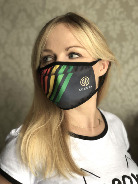 Logo trade promotional products image of: MARS PRO cotton mask (size M) with pocket and HEPA filter 1380165