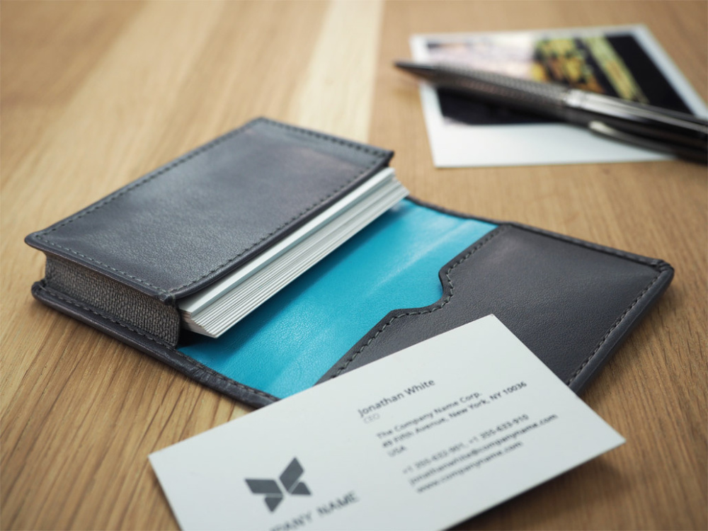 Logo trade promotional gifts image of: Business card holder 227119