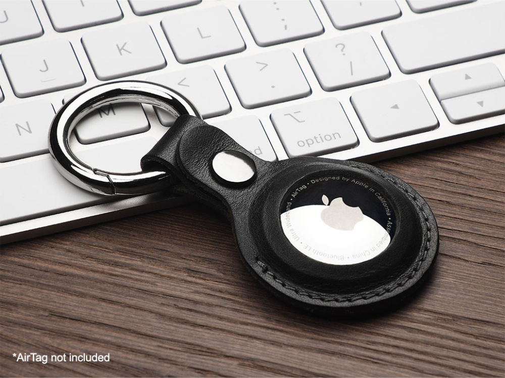 Logo trade promotional merchandise picture of: Keyring with holder for AirTag 1914141