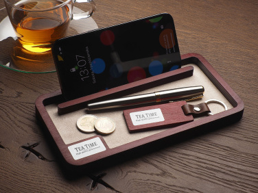 Logotrade promotional gift picture of: Wooden desk organiser 1818121