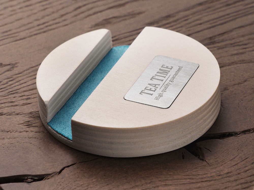 Logo trade promotional items image of: Wooden telephone stand 1833121