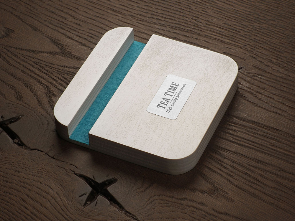Logotrade promotional giveaway image of: Wooden telephone stand 1847121