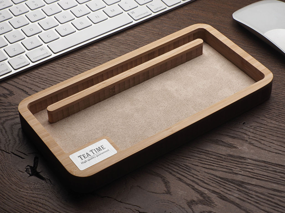Logo trade business gifts image of: Wooden desk organiser 1818292