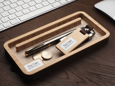 Logo trade promotional gifts picture of: Wooden desk organiser 1818292