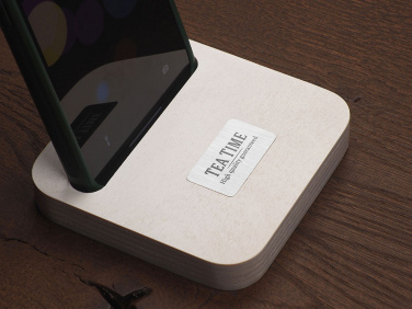 Logo trade promotional giveaway photo of: Wooden telephone stand 1848121