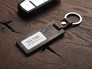 Logo trade advertising product photo of: Wooden keyring 1853121