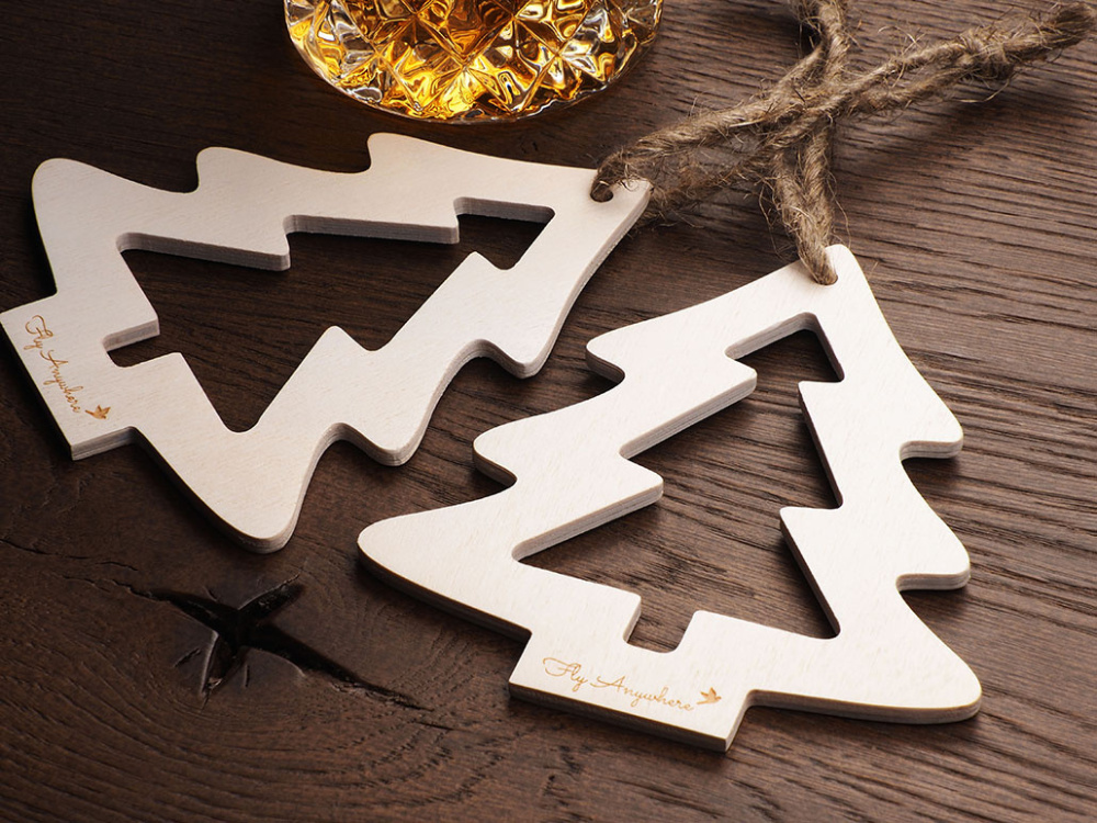 Logotrade promotional item picture of: Wooden Christmas Decoration 1855121