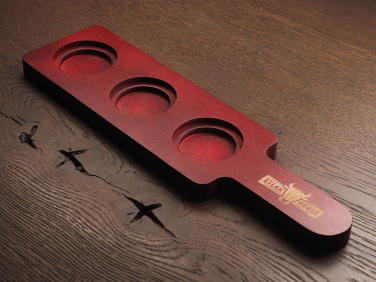 Logo trade promotional gifts picture of: Wooden 3 Shot Serving Board 1863121