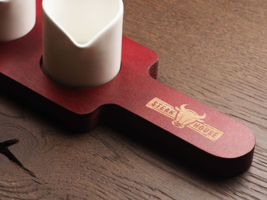 Logo trade corporate gift photo of: Wooden 3 Shot Serving Board 1863121