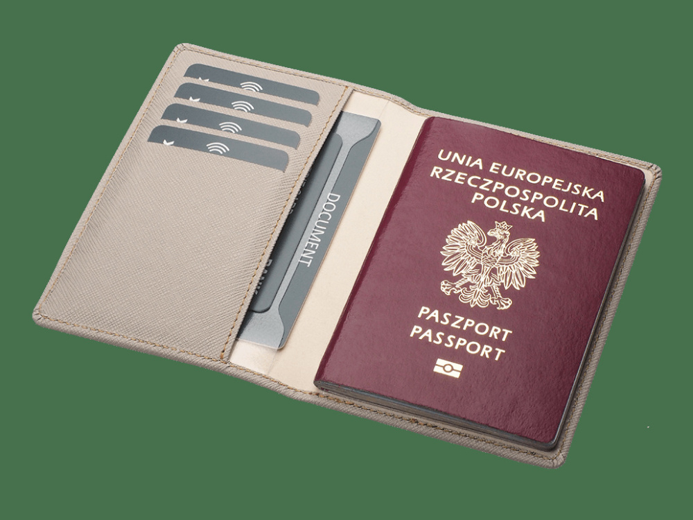 Logo trade corporate gifts picture of: RFID passport case 1301113