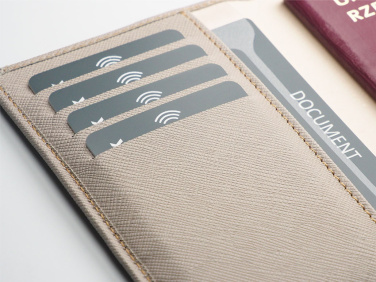 Logo trade business gifts image of: RFID passport case 1301113