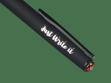 Logo trade business gifts image of: Ball pen with AMBER stone 2070036