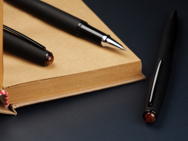 Logo trade promotional items picture of: Amber Pen set  1235036
