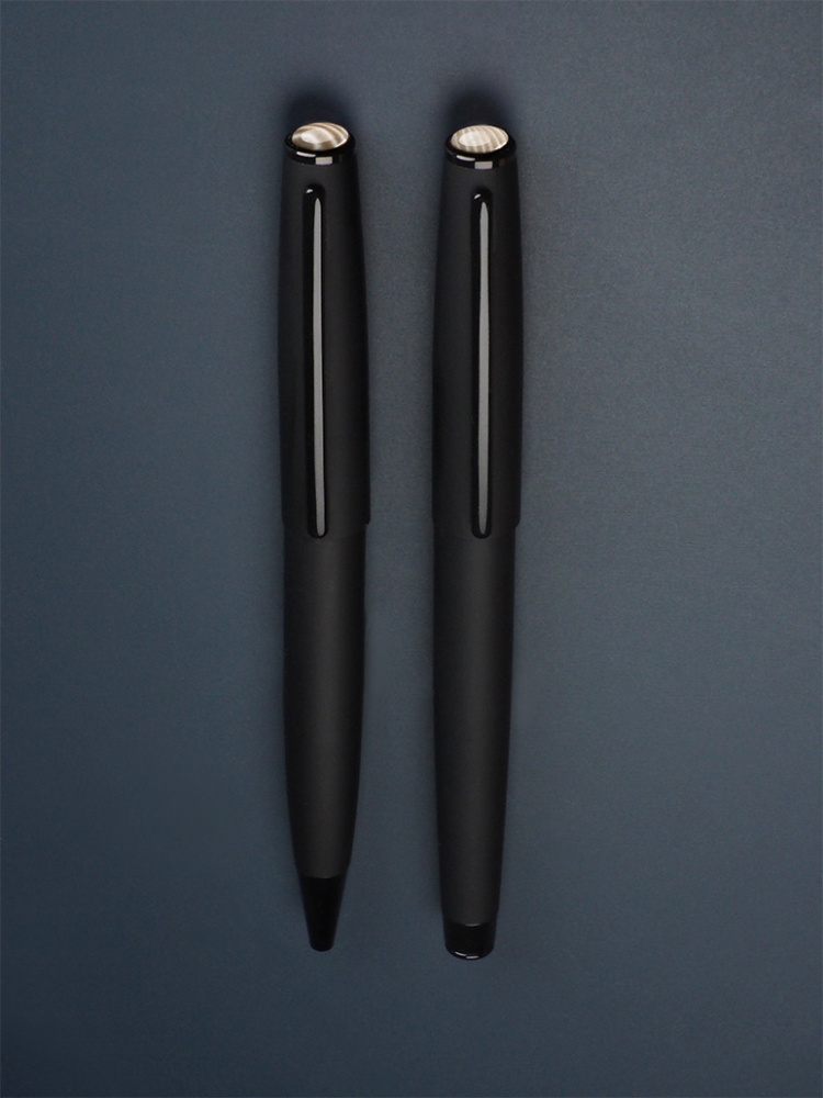 Logotrade promotional products photo of: Striped Flint Pen set 1284036