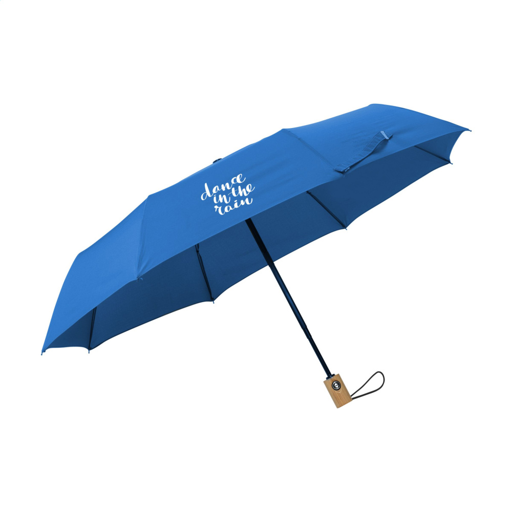 Logo trade promotional gifts image of: Michigan foldable RCS RPET umbrella 21 inch