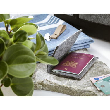 Logo trade advertising products image of: Identify GRS RPET Felt passport holder