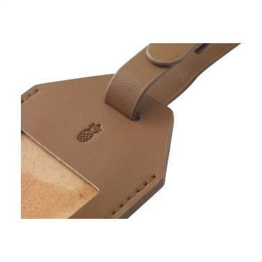 Logo trade promotional giveaways image of: Vegan Pineapple Leather Luggage Tag