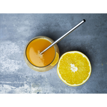 Logo trade promotional gifts picture of: Reusable 1 piece ECO Straw Set stainless-steel straw