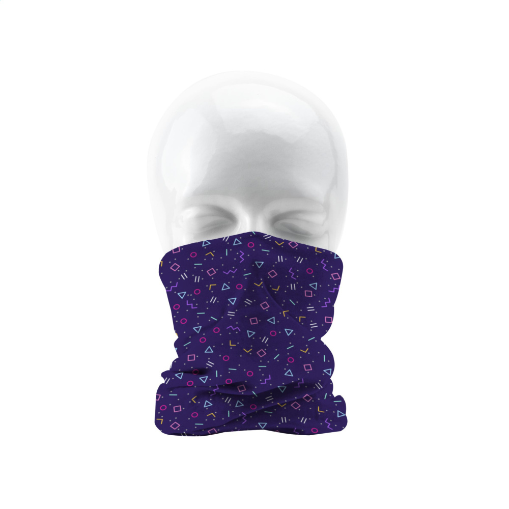 Logo trade promotional gift photo of: Bandana RPET multi-functional scarf all-over printing