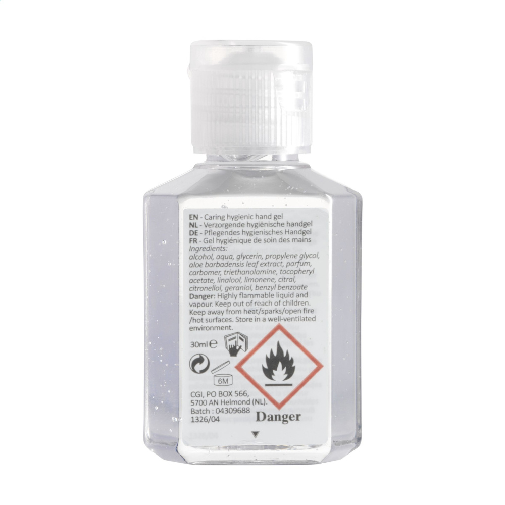 Logotrade promotional merchandise picture of: Caring Hygienic Hand Gel 30 ml