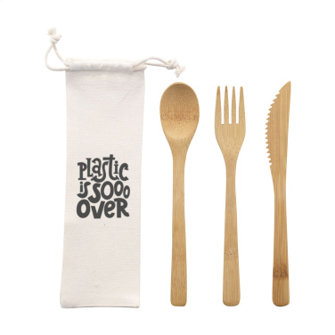 Logo trade corporate gifts image of: Bambu Cutlery Set