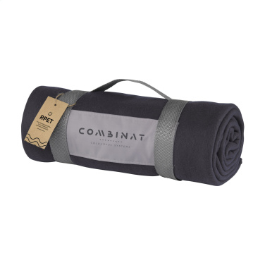Logo trade promotional merchandise picture of: SuperSoft RPET (180 g/m²) fleece blanket
