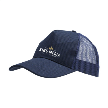 Logo trade promotional giveaways image of: Trucker Recycled Cotton cap