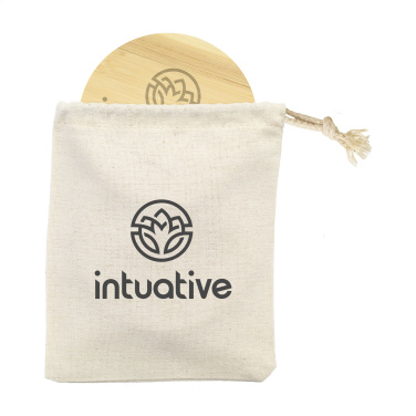 Logo trade advertising products image of: Bamboo Coaster Set