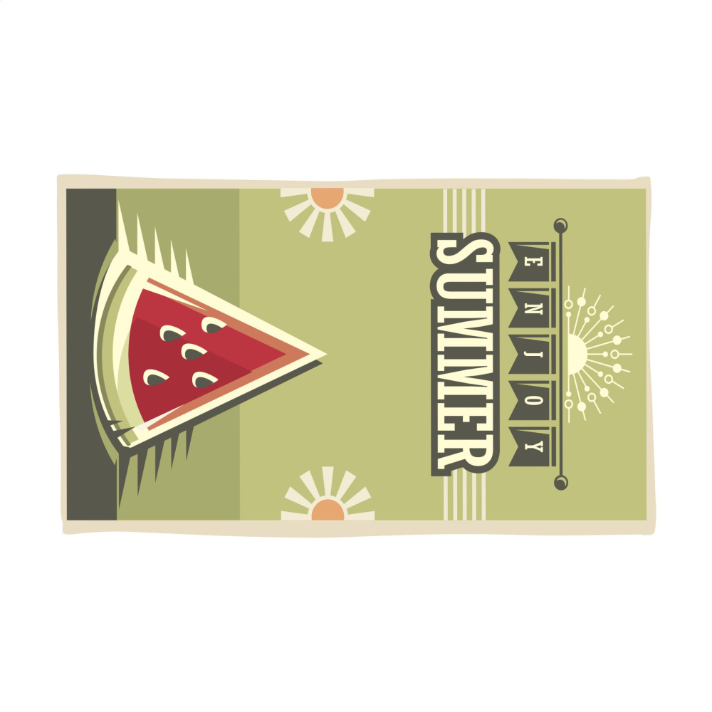Logo trade corporate gift photo of: Printed RPET BeachTowel 350 g/m² 100x180