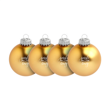 Logo trade promotional products picture of: Christmas Bauble Ø 6 cm - set of 4 - Made in Europe