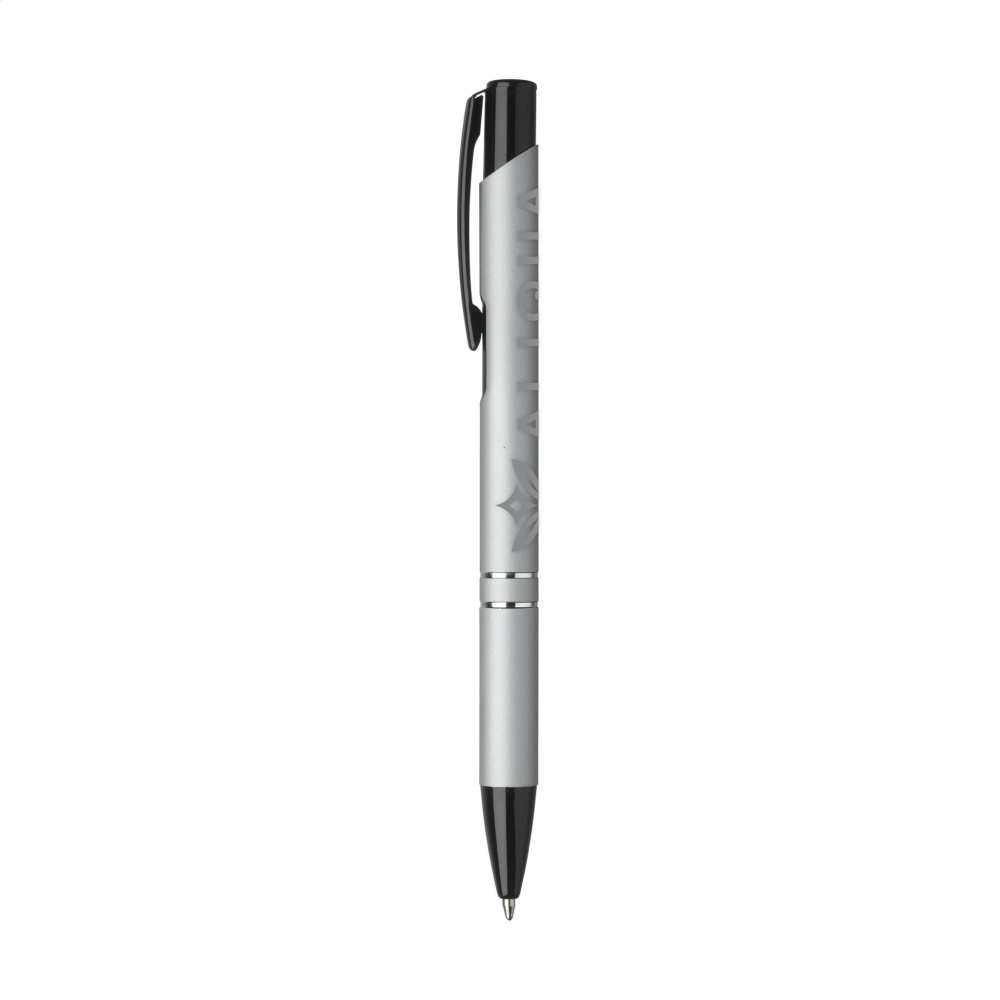 Logotrade promotional item image of: Ebony Rubberised pen
