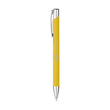 Logo trade promotional item photo of: Ebony Soft Touch pen
