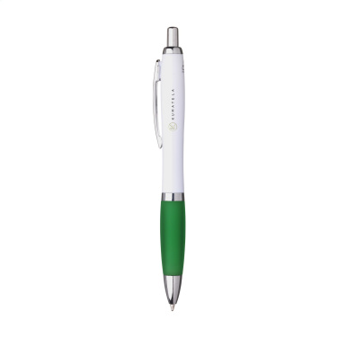 Logo trade promotional item photo of: Athos Trans GRS Recycled ABS pen