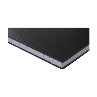 Logo trade promotional products image of: Bamboo Journal Naked Spine Paper Notebook Black A5