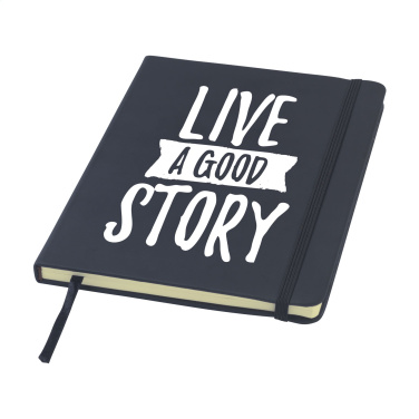 Logo trade promotional merchandise image of: BudgetNote A5 Blanc Paper notebook