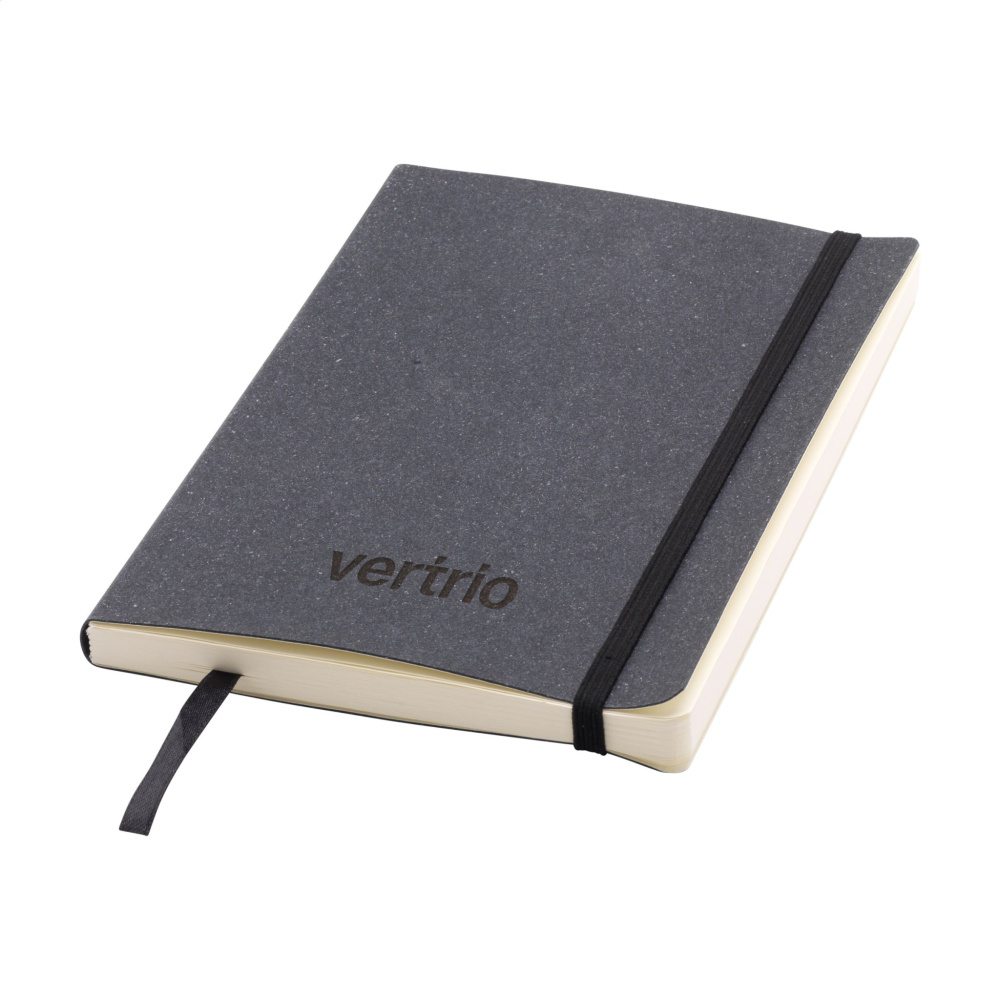 Logotrade advertising products photo of: Monti Recycled Leather - Paper Notebook A5