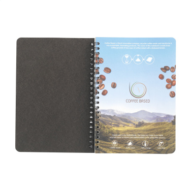 Logo trade promotional merchandise picture of: Coffee Paper Notebook Wire-O A5