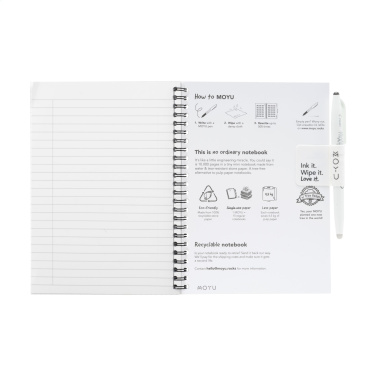Logo trade business gifts image of: MOYU Erasable Stone Paper Notebook Custom SoftCover