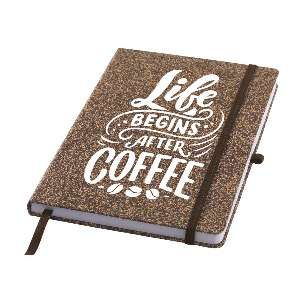 Logotrade advertising product picture of: CoffeeGround Cork Paper Notebook A5