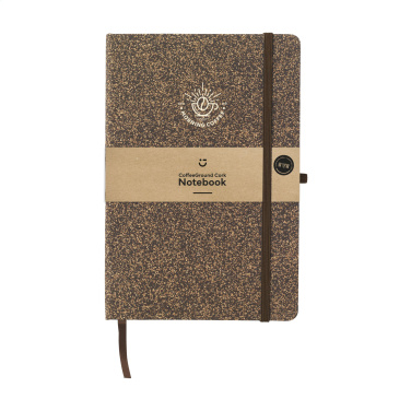 Logo trade promotional giveaways image of: CoffeeGround Cork Paper Notebook A5