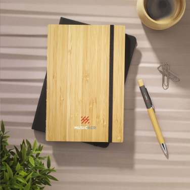 Logotrade promotional merchandise picture of: Bamboo Journal Naked Spine Paper Notebook A5
