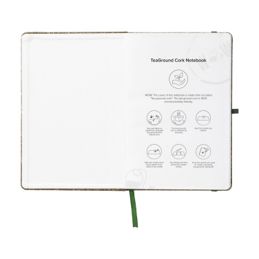 Logo trade business gift photo of: TeaGround Cork Paper Notebook A5