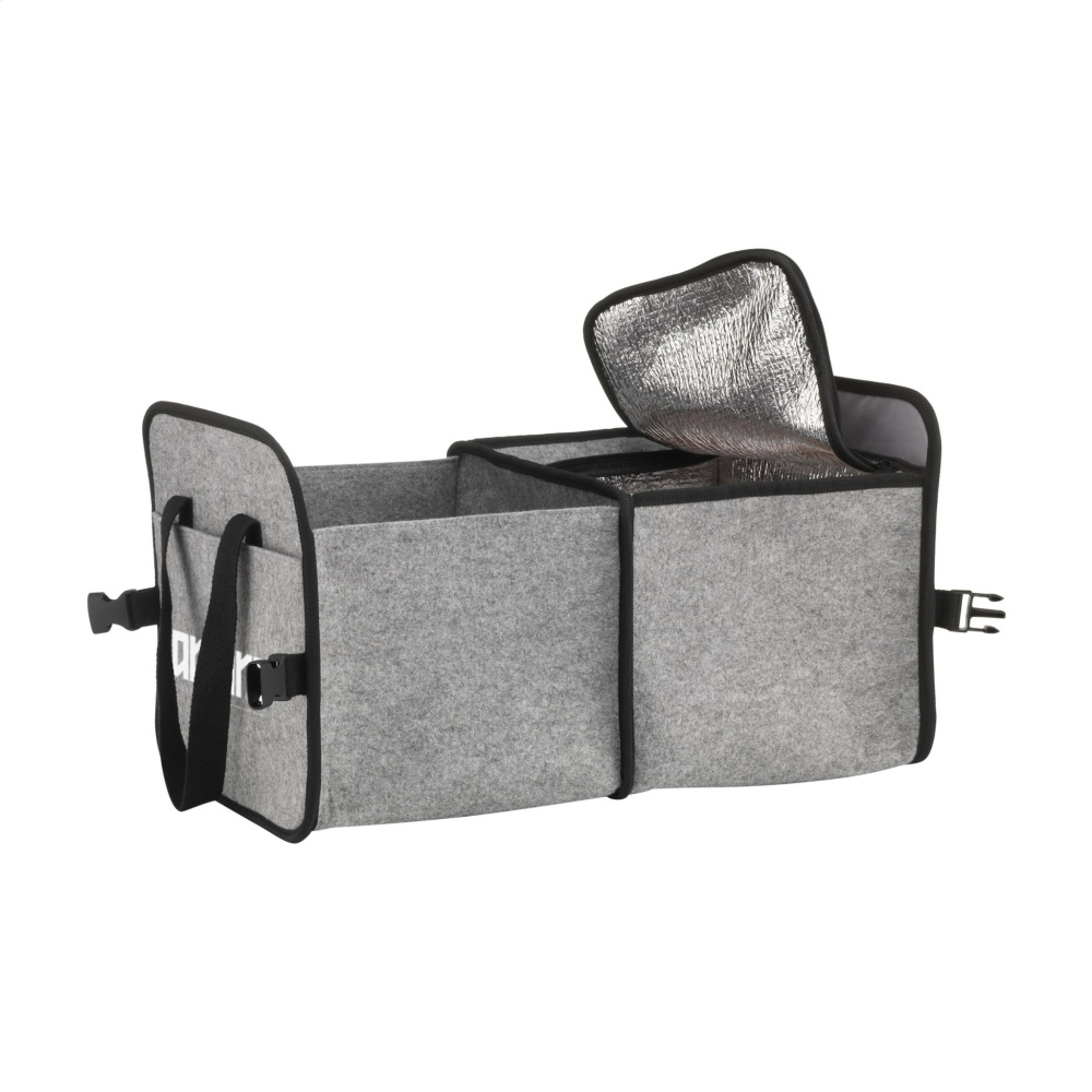 Logo trade promotional merchandise image of: Trunk GRS RPET Felt Organiser Cooler bag