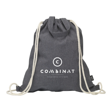 Logotrade promotional gift picture of: GRS Recycled Cotton PromoBag Plus (180 g/m²) backpack