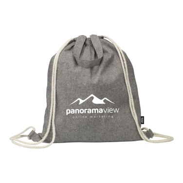 Logo trade promotional merchandise image of: GRS Recycled Cotton PromoBag Plus (180 g/m²) backpack