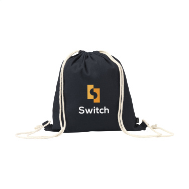 Logo trade promotional products image of: PromoColour GRS Recycled Cotton Backpack (150 g/m²)
