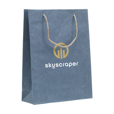 Logotrade promotional product picture of: Leaf It Bag recycled with jeans fibres (180 g/m²) L