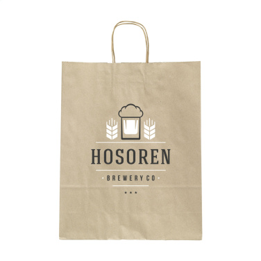 Logo trade promotional giveaways picture of: Leaf It Bag recycled grass paper (90 g/m²) M