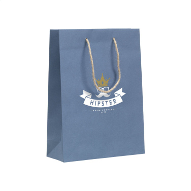 Logo trade promotional giveaways image of: Leaf It Bag recycled with jeans fibres (180 g/m²) M